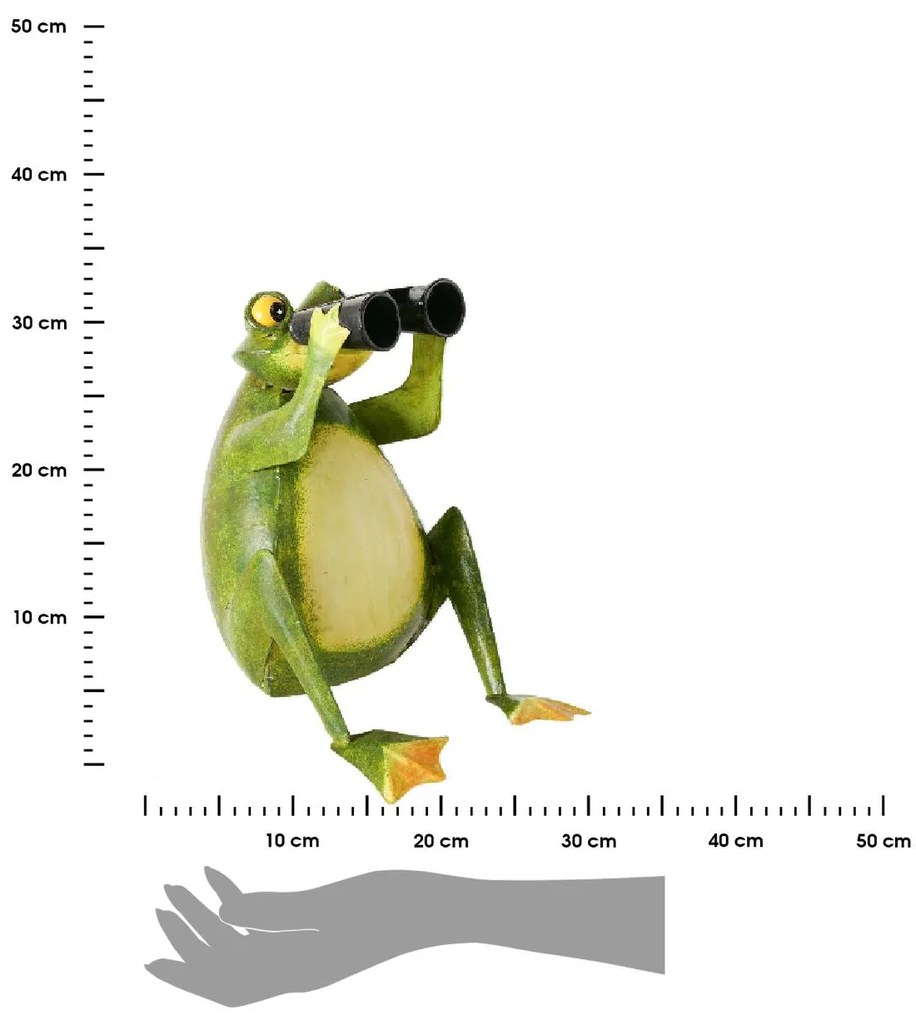 Záhradná kovová figúrka Fredo, 31x31 cm, zelená