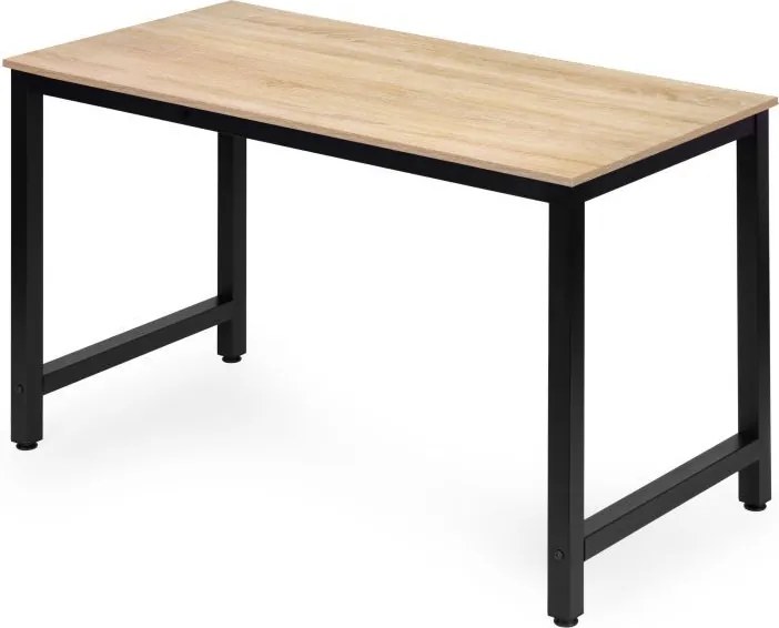 Počítačový stôl 120 x 60 cm – pracovný stôl do kancelárie a študentskej izby tmavá hnedá