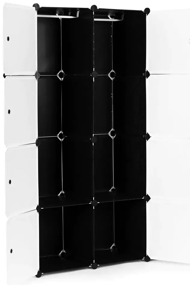 Hogler 3415 Variabilný policový systém 8 políc, 140 x 74 x 47 cm, čierna