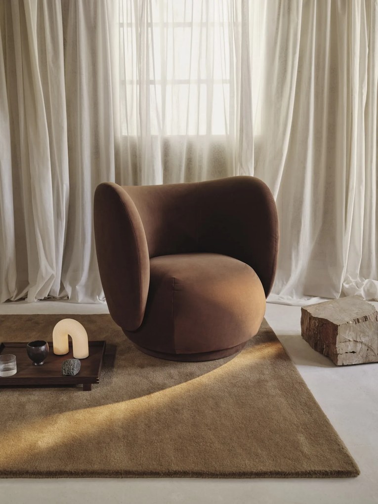 Ferm Living Drevený podnos Bon / Small Smoked Oak
