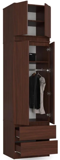 Skriňa s nadstavcom S 60 cm 2D 2SZ CLP wenge