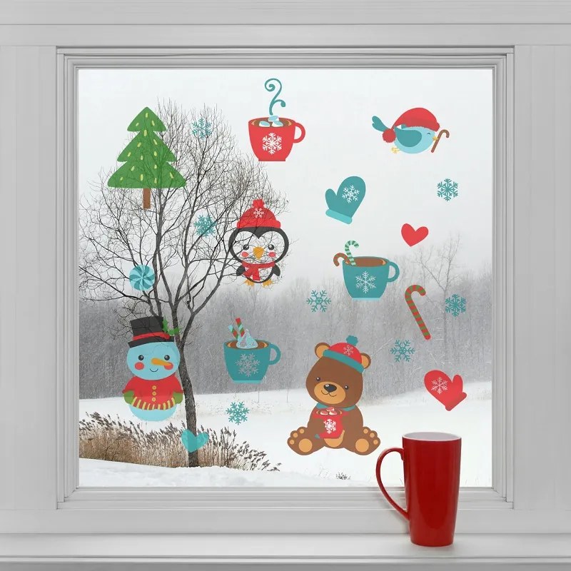 Housedecor Vianočné dekorácie na okno - Vianočná pohoda