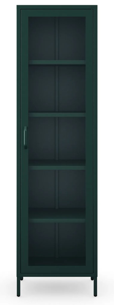 Vitrína LUIGI, 500 x 1800 x 350 mm, Modern: fľaškovo zelená