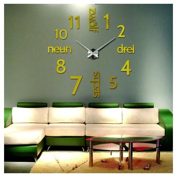Moderné hodiny na stenu DIY DRIWAL l 3D HODINY 12S039