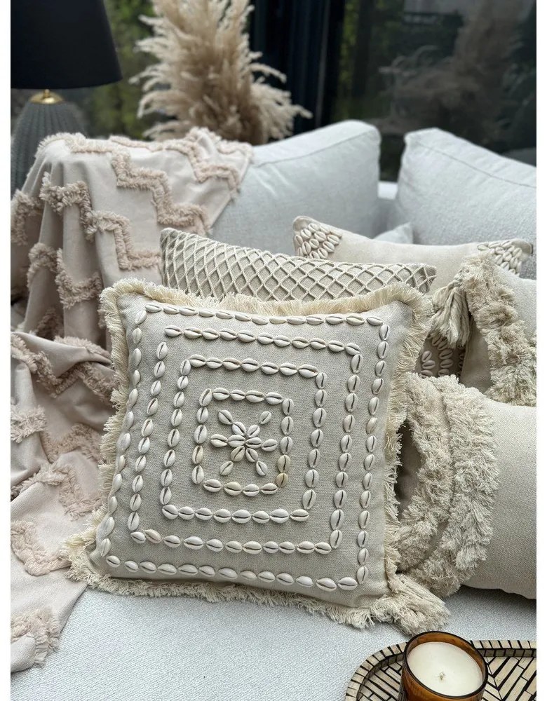 Bavlnená obliečka na vankúš 43x43 cm Seashells – Mioli Decor