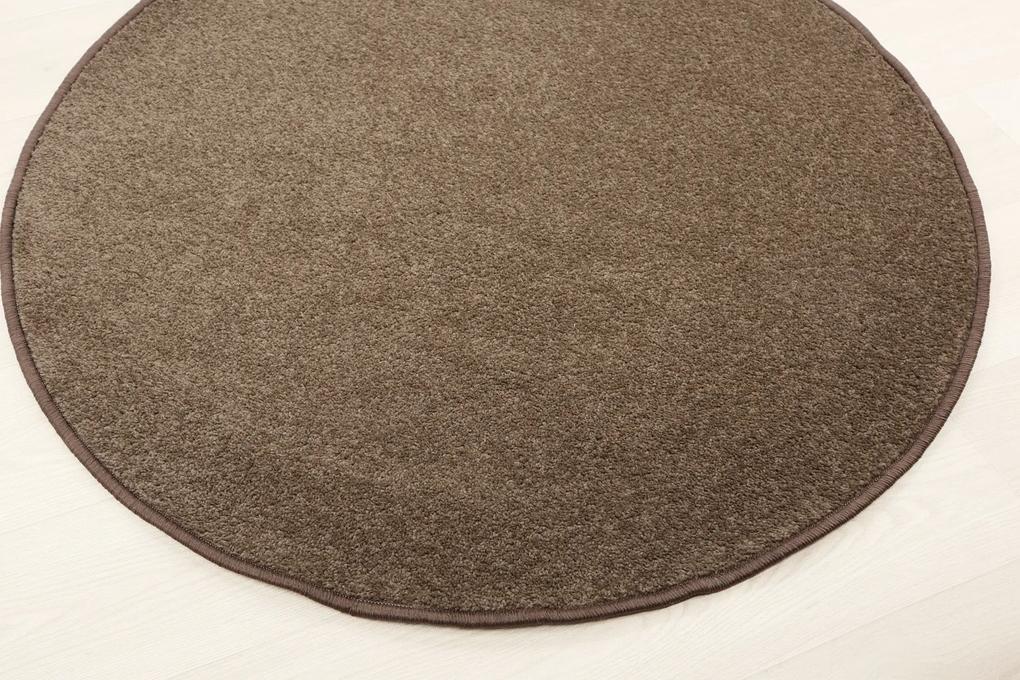 Vopi koberce Kusový koberec Eton hnedý 97 kruh - 67x67 (priemer) kruh cm
