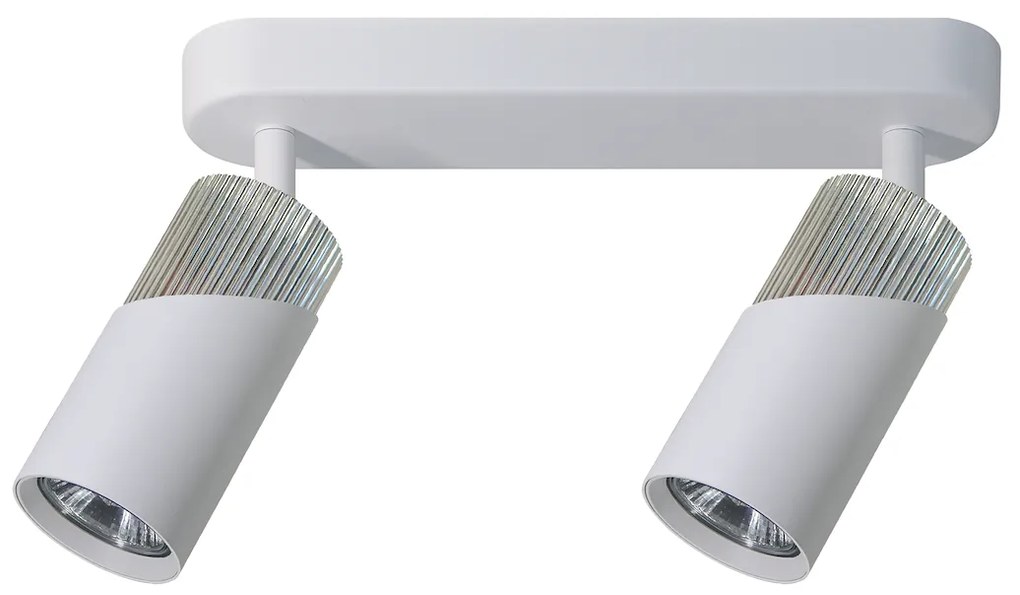 Bodové svietidlo Neo, 2x biele/chrómové kovové tienidlo, w