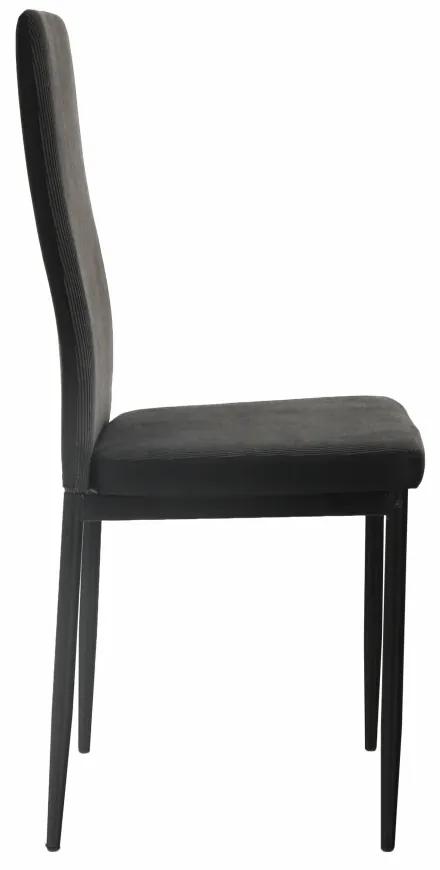 Jedálenská stolička Enra - tmavosivá / čierna