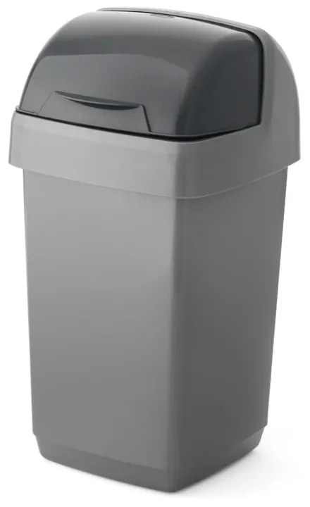 Sivý odpadkový kôš Addis Roll Top, 22,5 x 23 x 42,5 cm