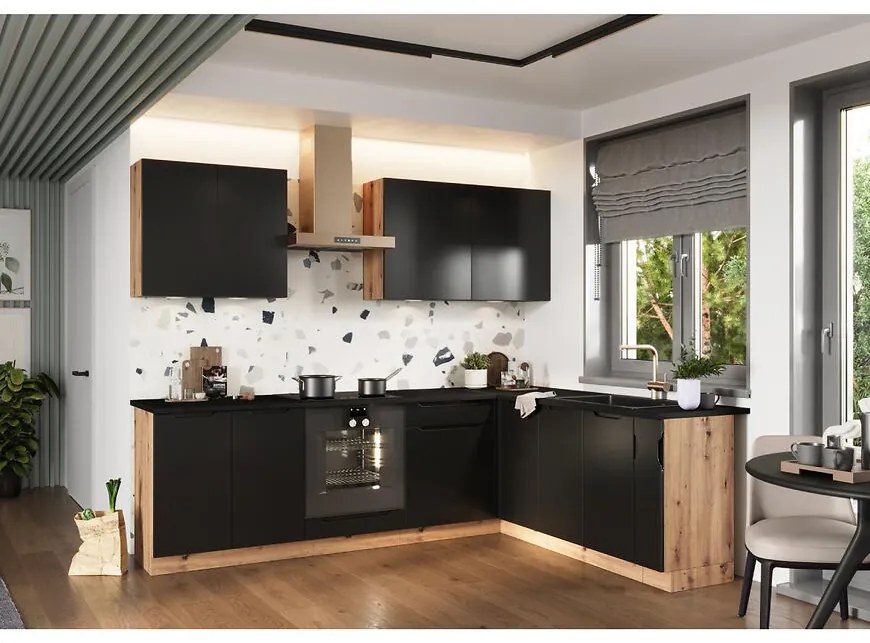Kuchynská linka Isabel 200/260 čierna/artisan