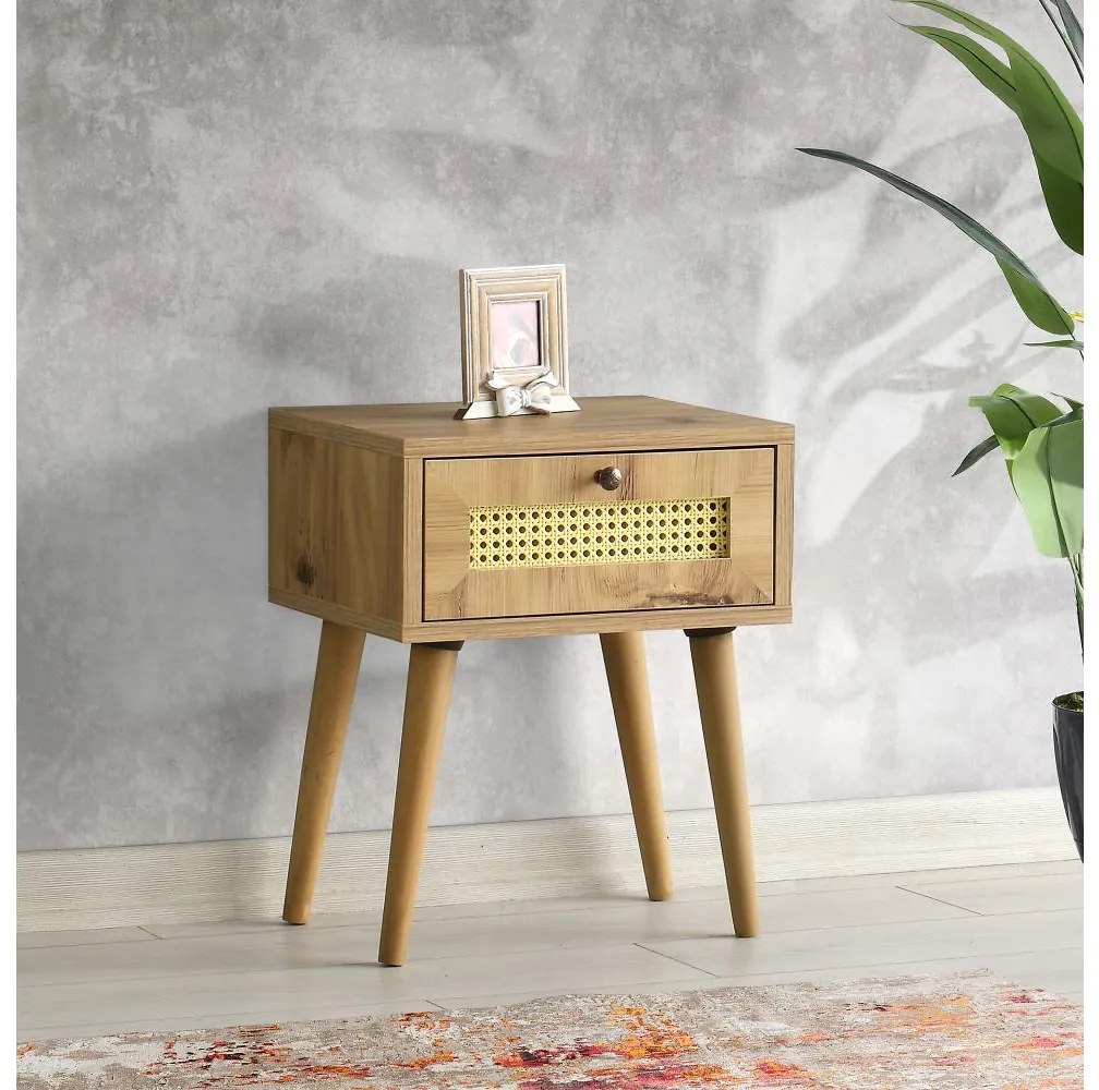 Nočný stolík EUROMOS 50x40 cm hnedá