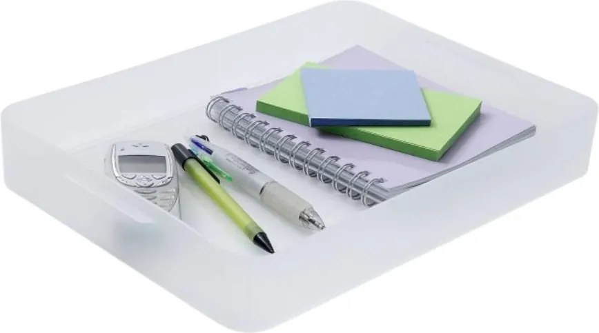 SUNDIS 2. akosť - Plastový úložný organizér Pure Box A4, mliečny