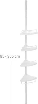 Kúpeľňová rohová polička DEX biela