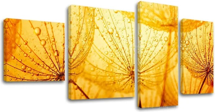 Obraz na stenu 4 dielny KVETY KV059E40 - 130x70 cm