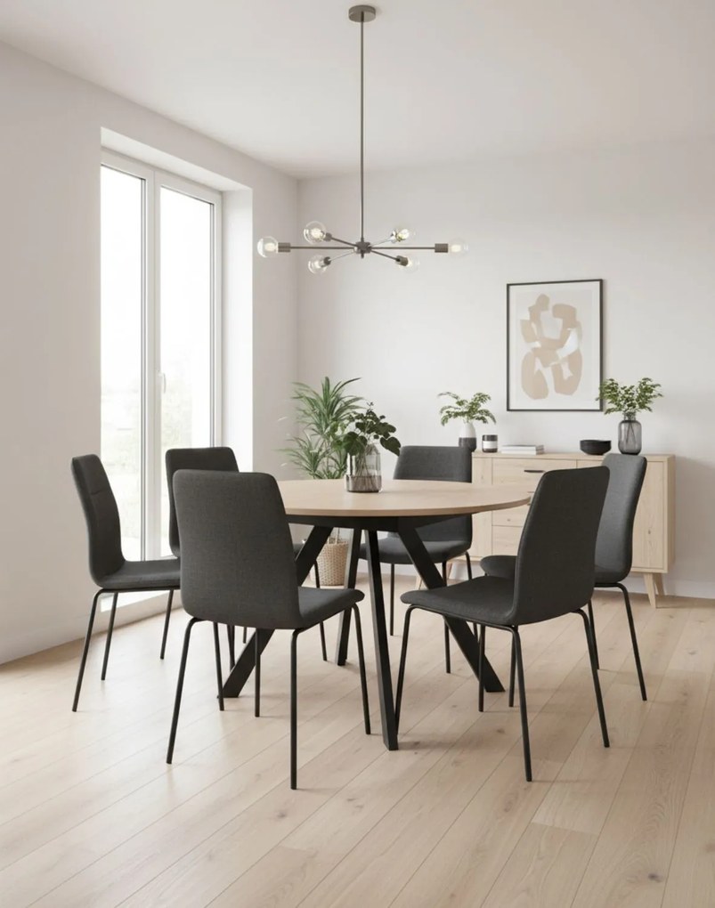 Rozkladací jedálenský stôl Tavo 100–140 × 100 cm, prírodný dub