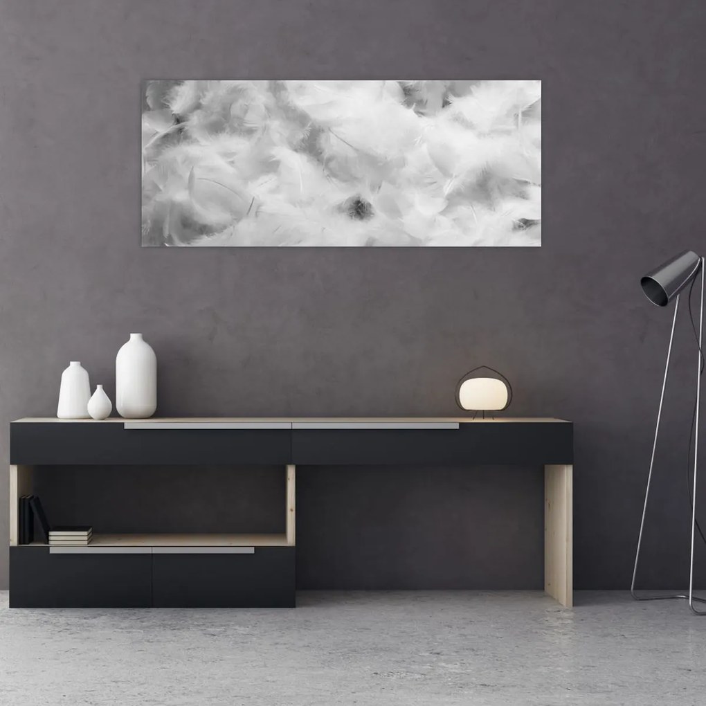 Obraz - Oblaky perie (120x50 cm)