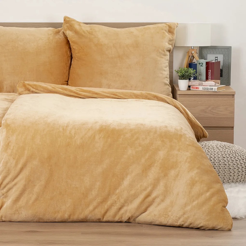 4Home obliečky mikroflanel béžová, 140 x 220 cm, 70 x 90 cm