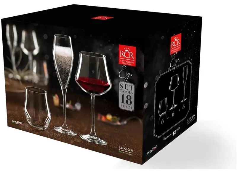 RCR EGO SADA POHÁROV 18KS ČIERNA EDÍCIA