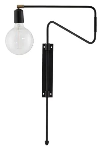 House Doctor Nástenná lampa SWING D.35cm čierna