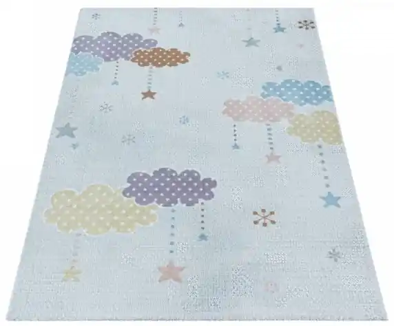 Detský koberec Lucky obláčiky viacfarebné - krém | BIANO