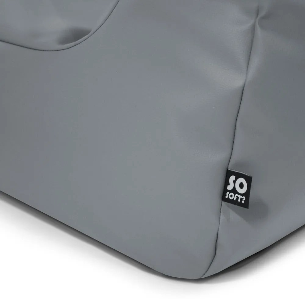 Sivý sedací vak z imitácie kože Chill XXL – So Soft?