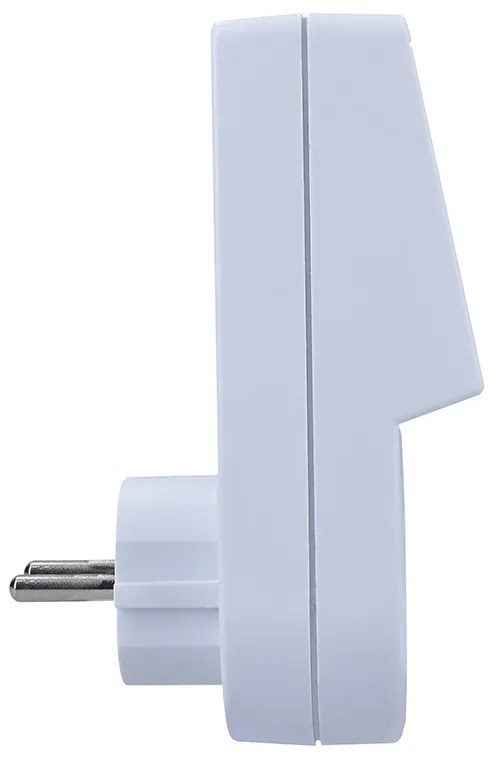 SOLIGHT Digitálny týždenný časový spínač 230V/16A, 1 zásuvka, biely