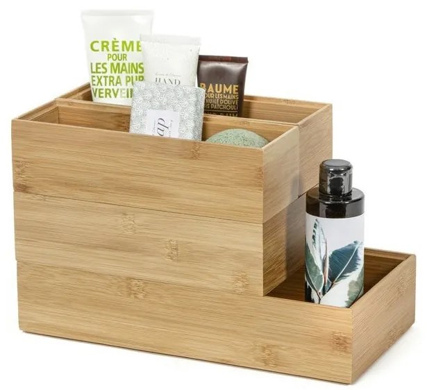 Organizér Compactor Bamboo Box, 30 x 15 x 6,35 cm, prírodné drevo