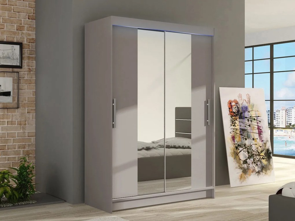 Skriňa Ada II, Farby: sonoma, Osvetlenie: osvetlenie LED RGB - farebné