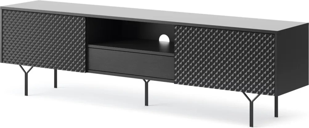 Široká TV skrinka Raven, čierna