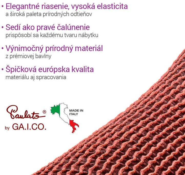Bielastické poťahy COSTINA medená kreslo ušiak (š. 60 - 110 cm)