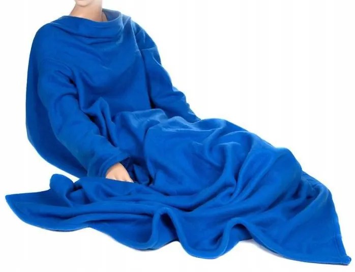 Verk Fleecová TV deka s rukávmi Snuggie 180 x 140 cm modrá