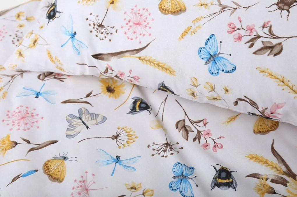 Detské bavlnené obliečky 140x200 cm BABYMAM PREMIUM - Letný slnovrat