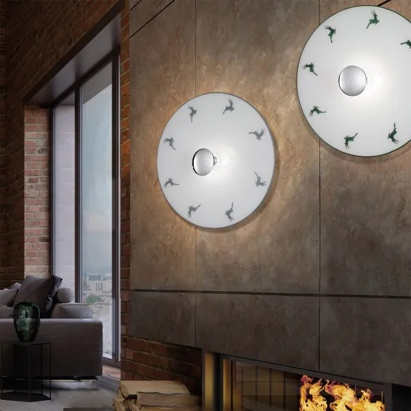 Kolarz A1353.61.XL.5.Gr.100-Nástenné svietidlo NONNA 1xE27/100W/230V jelene šedá