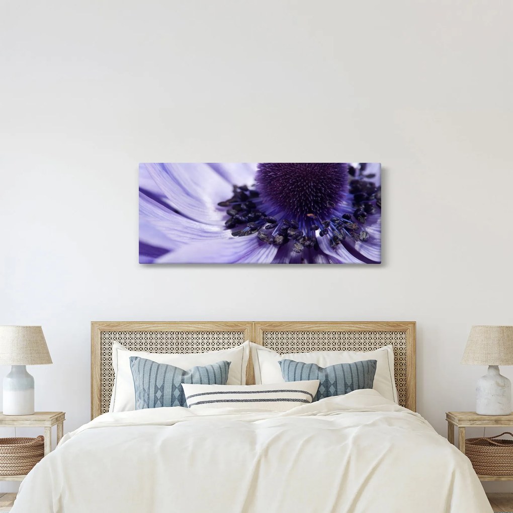 Obraz - Fialový kvet (120x50 cm)