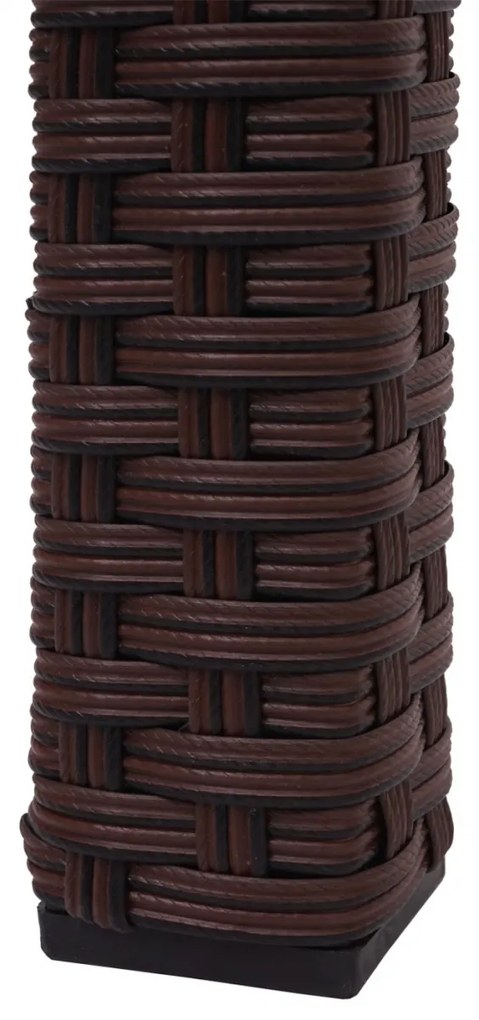 Záhradný stôl HWC-G19, polyratan,120x75cm - hnedá