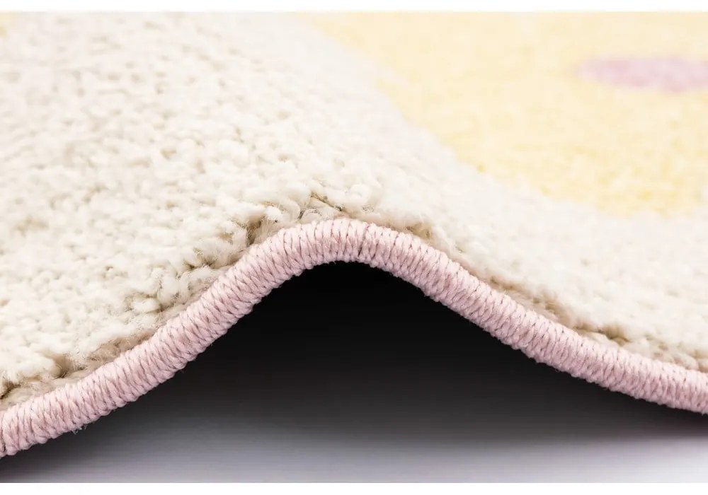 Žltý/slonovinový detský koberec 80x150 cm Dazzy Vanilla – FD