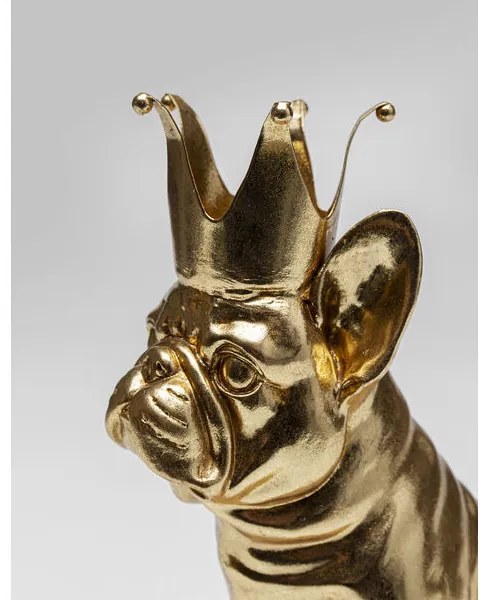 Crowned Dog dekorácia zlatá