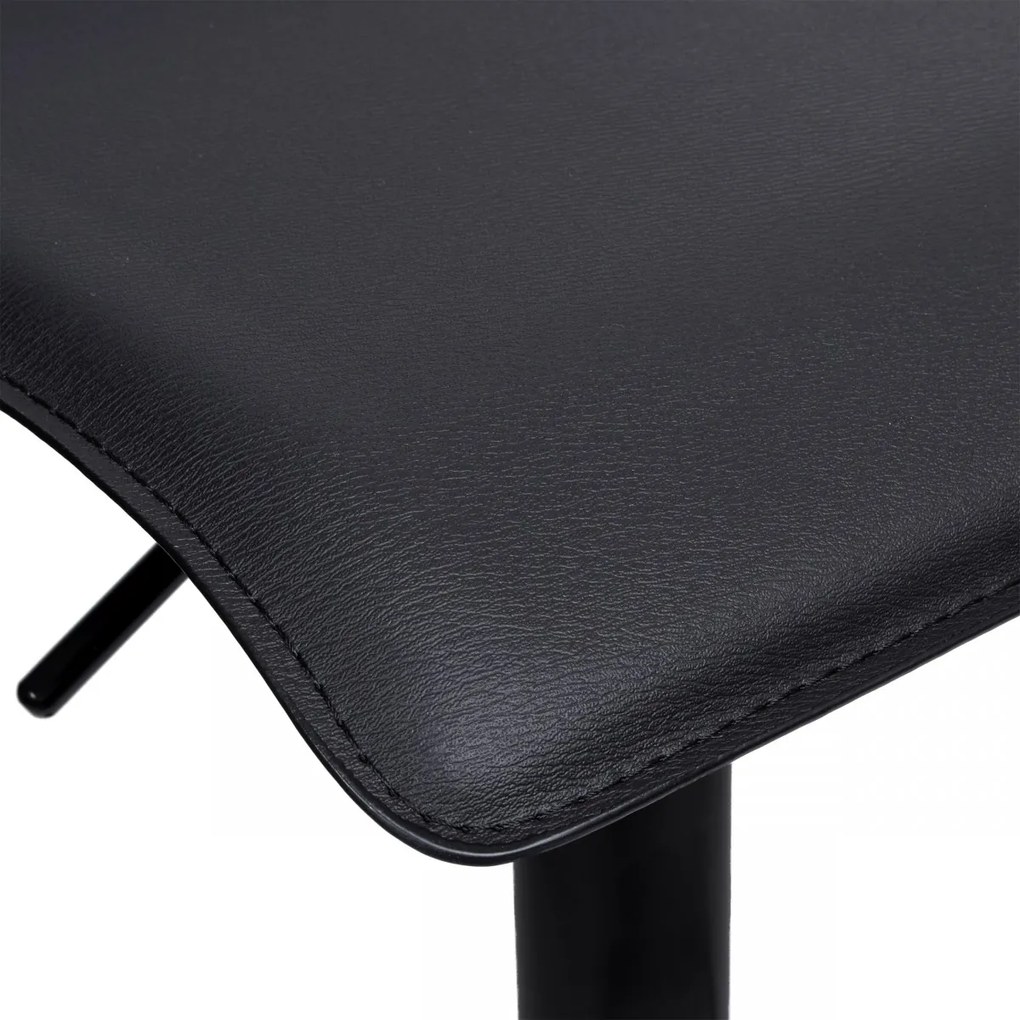 Barová židle PORTI BLACK eko kůže černá