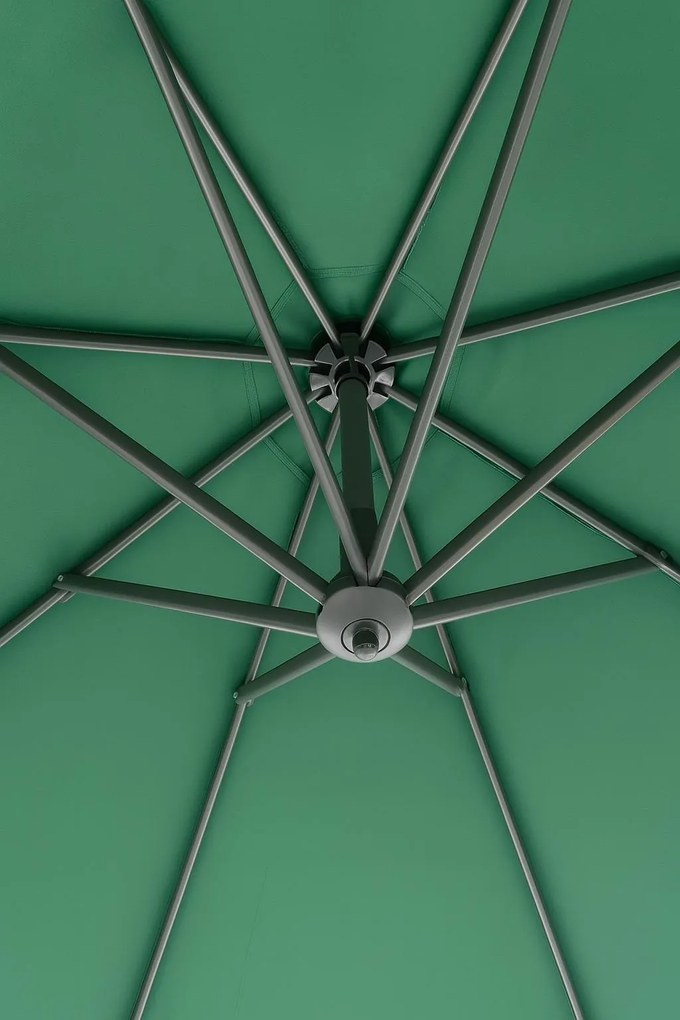 Zahradní slunečník Houseland Vortexa 300 cm tmavě zelený