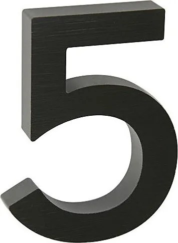 VÝPREDAJ Domové číslo RICHTER 3D (čierna matná) - 5, 5, RICHTER Čierna matná