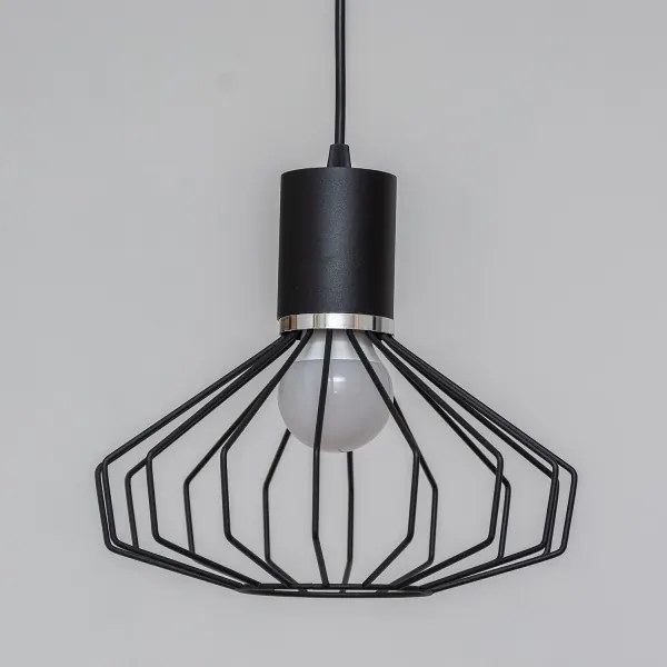 Luster na lanku SOLANO 3xE27/15W/230V čierna/lesklý chróm