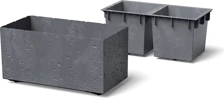 Plastový kvetináč SIERRAS BETON EFFECT marengo