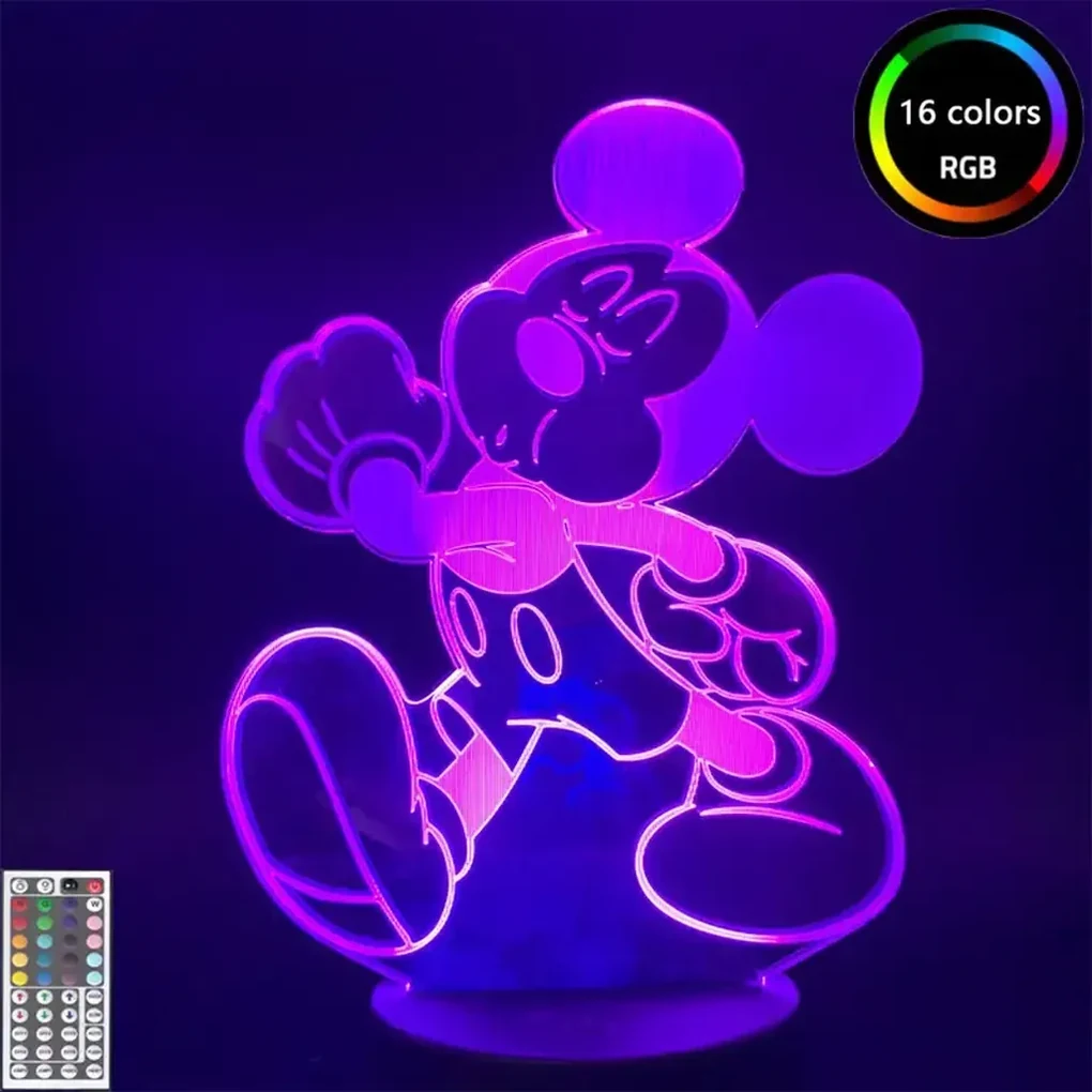 3Dmix 3DL-BTB028 – 3D LED nočná lampa - Mickey Mouse (Miki Maus) (Bluetooth reproduktor - farba biela)