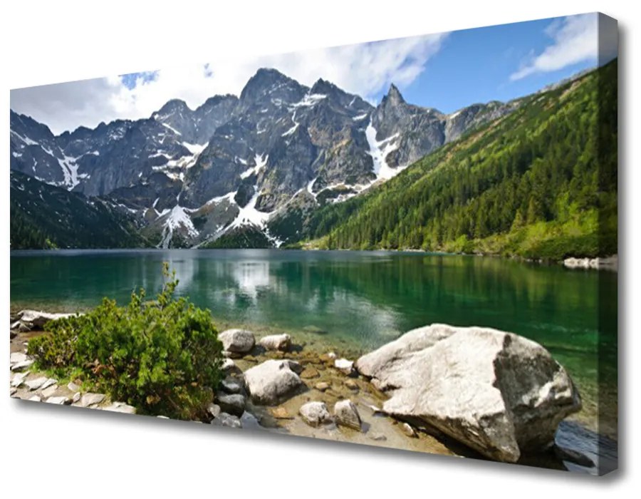 Obraz Canvas Jazero hory príroda 140x70cm