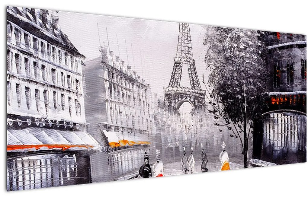 Obraz - Olejomaľba, Paríž (120x50 cm)