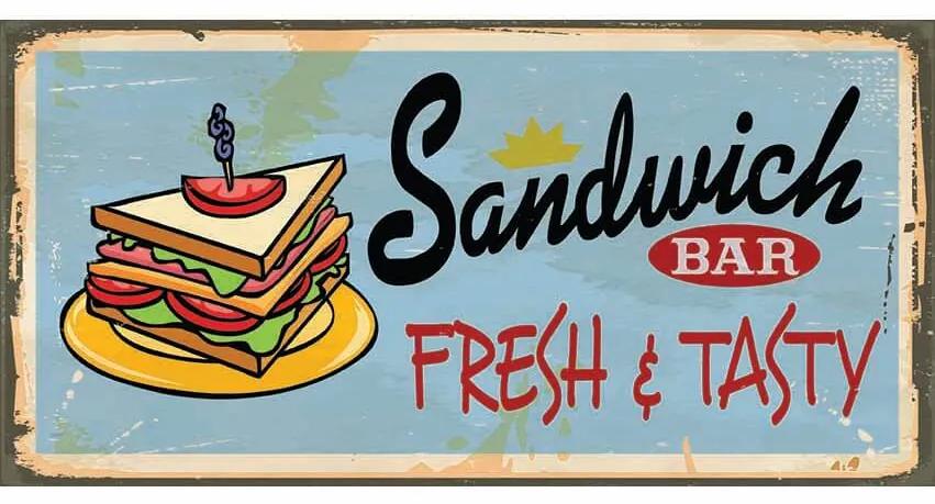 Ceduľa Sandwich Bar Fresh &amp; Tasty