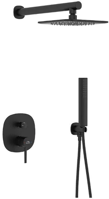 Laveo Pola, podomietková sprchová súprava, čierna matná, LAV-BAP_701P