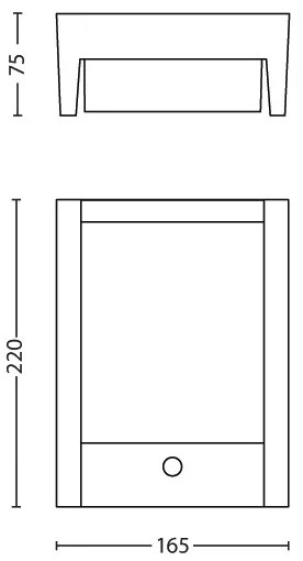 Philips 16461/93/16 - LED Vonkajšie svietidlo so senzorom ARBOUR LED/6W IP44