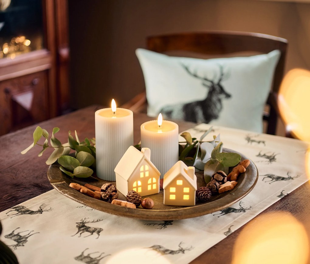 LED sviečky s výplňou so skutočného vosku, 2 ks