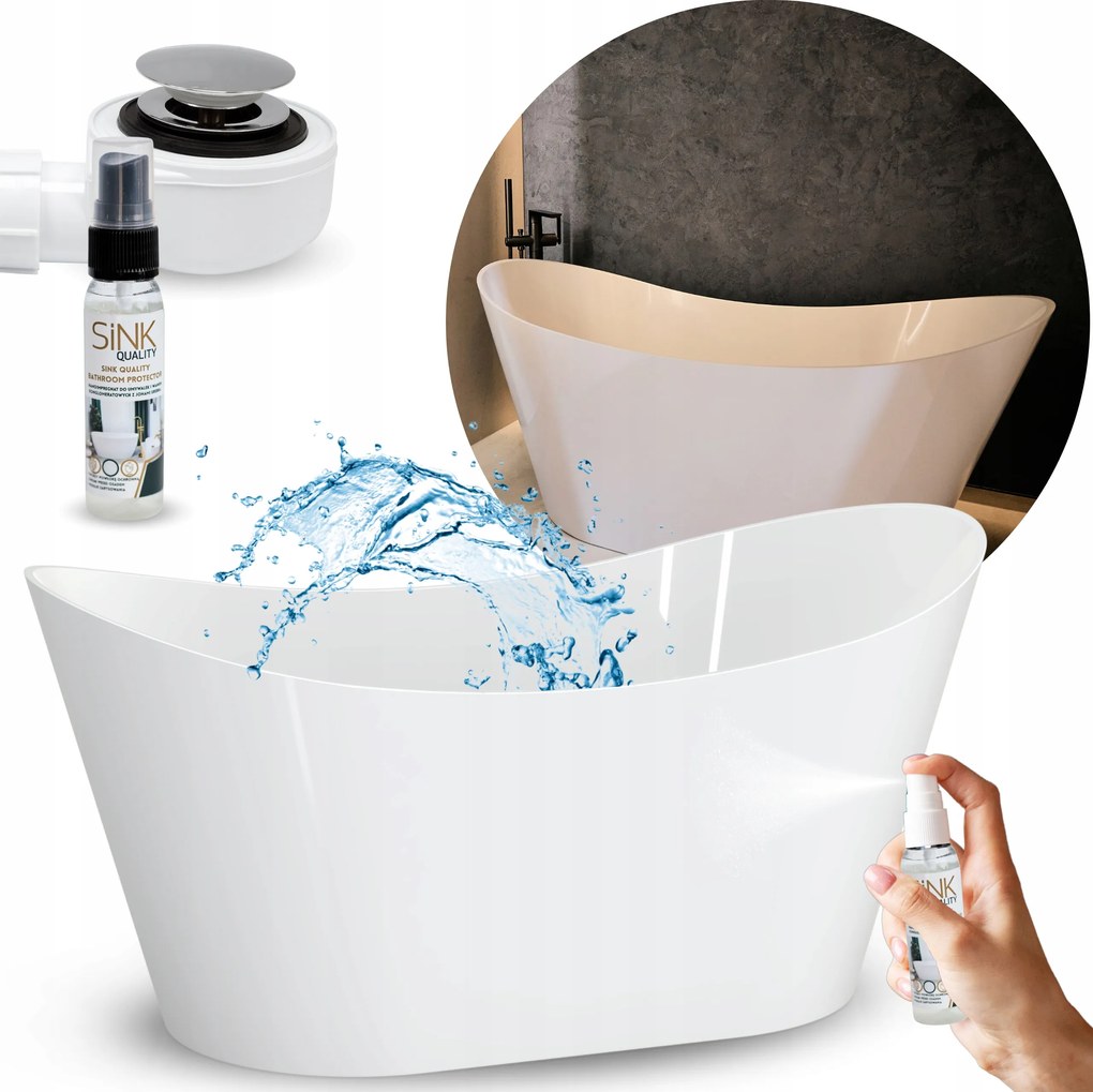 Volne Stojaca Moderná Kúpeľňová Vaňa 150 Sifón Korok Do Vane 5v1